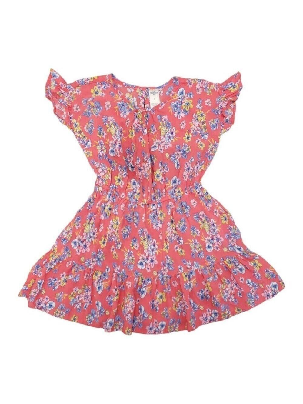 Girls OshKosh B'gosh Casual Dress Size 5 Pink Floral